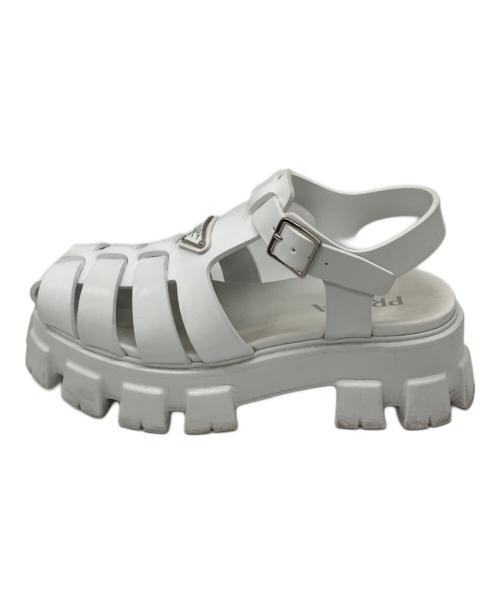 PRADA（プラダ）PRADA (プラダ) モノリス ホワイト サイズ:8の古着・服飾アイテム