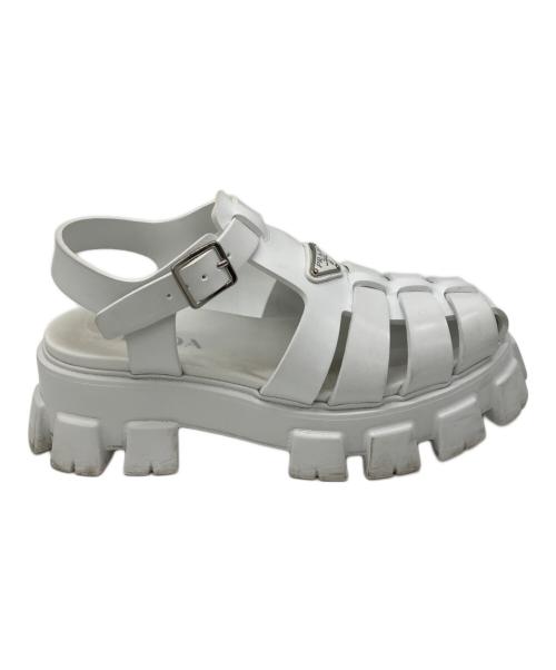 PRADA（プラダ）PRADA (プラダ) モノリス ホワイト サイズ:8の古着・服飾アイテム