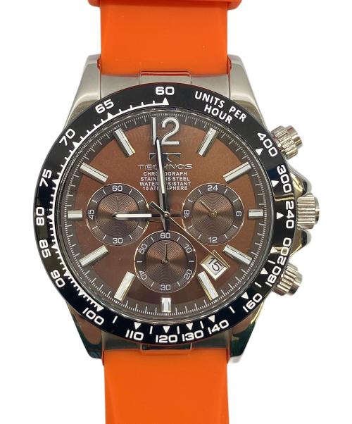 TECHNOS（テクノス）TECHNOS (テクノス) クロノグラフ ブラウンの古着・服飾アイテム