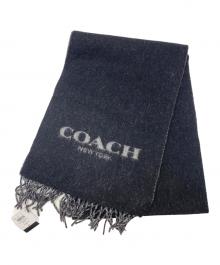 COACH（コーチ）の古着「カシミヤ混マフラー」｜ブラック×グレー