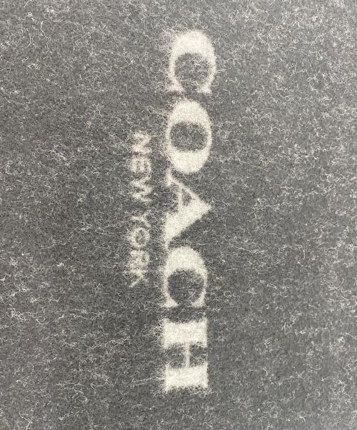 COACH（コーチ）COACH (コーチ) カシミヤ混マフラー ブラック×グレー 未使用品の古着・服飾アイテム