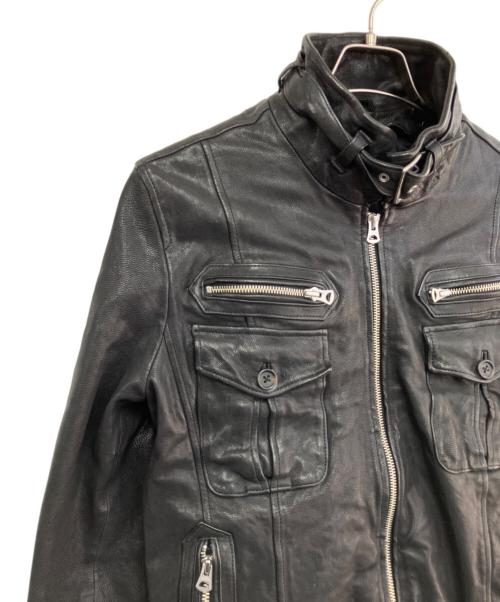 TORNADO MART（トルネードマート）TORNADO MART (トルネードマート) ゴートレザージャケット ブラック サイズ:Ｌの古着・服飾アイテム