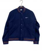 NIKEナイキ）の古着「ブルゾン」｜ネイビー×ブラウン