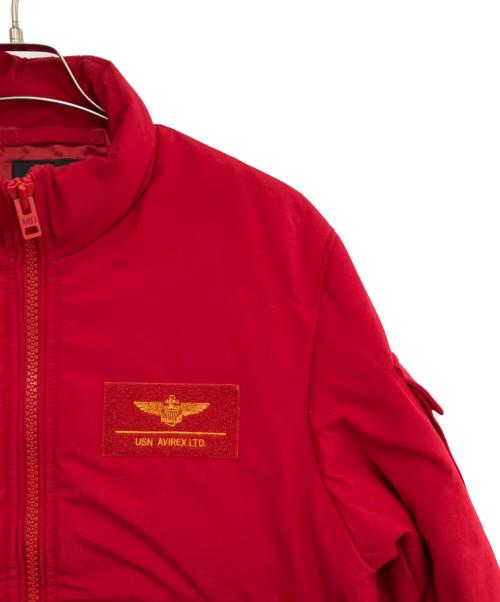 AVIREX（アヴィレックス）AVIREX (アヴィレックス) 中綿ジャケット レッド サイズ:Ｌの古着・服飾アイテム