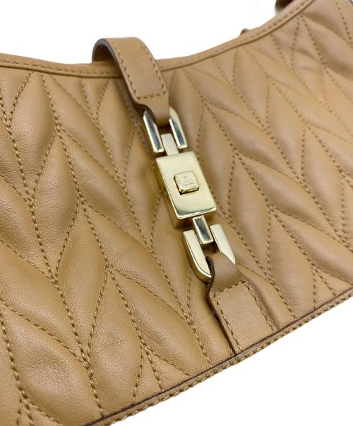 GUCCI（グッチ）GUCCI (グッチ) チェーンショルダーバッグ ベージュの古着・服飾アイテム