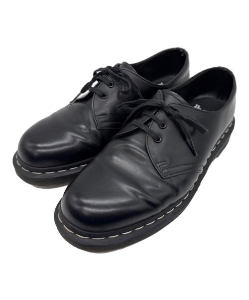 Dr.Martens（ドクターマーチン）Dr.Martens (ドクターマーチン) ホワイトステッチ3ホールシューズ ブラック サイズ:UK8の古着・服飾アイテム