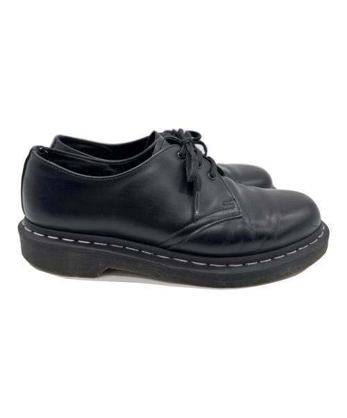 Dr.Martens（ドクターマーチン）Dr.Martens (ドクターマーチン) ホワイトステッチ3ホールシューズ ブラック サイズ:UK8の古着・服飾アイテム