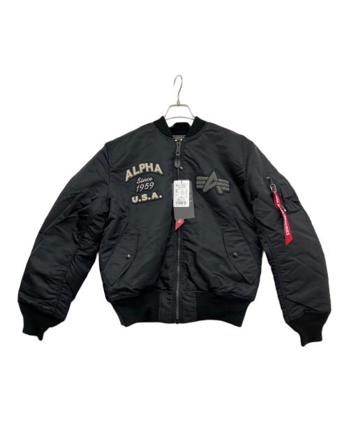 ALPHA INDUSTRIES（アルファインダストリーズ）ALPHA INDUSTRIES (アルファインダストリーズ) MA-1ジャケット ブラック サイズ:M 未使用品の古着・服飾アイテム