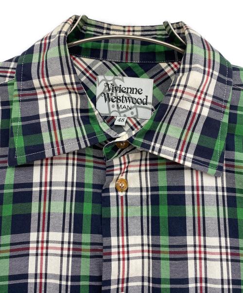 Vivienne Westwood（ヴィヴィアンウエストウッド）Vivienne Westwood (ヴィヴィアンウエストウッド) チェックシャツ マルチカラー サイズ:48の古着・服飾アイテム