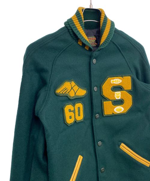 skookum（スクーカム）skookum (スクーカム) スタジャン グリーン サイズ:34の古着・服飾アイテム