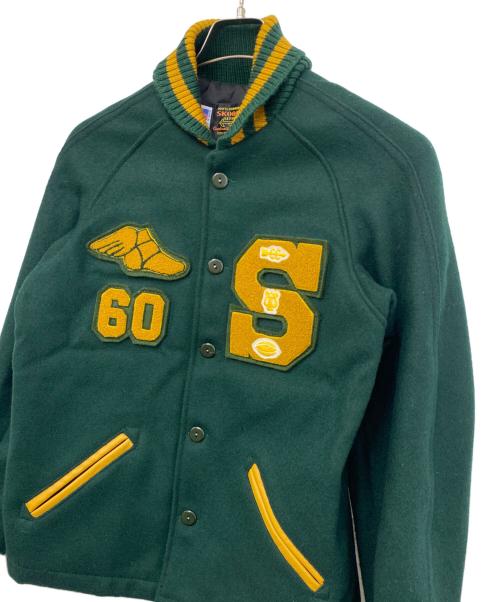 skookum（スクーカム）skookum (スクーカム) スタジャン グリーン サイズ:34の古着・服飾アイテム