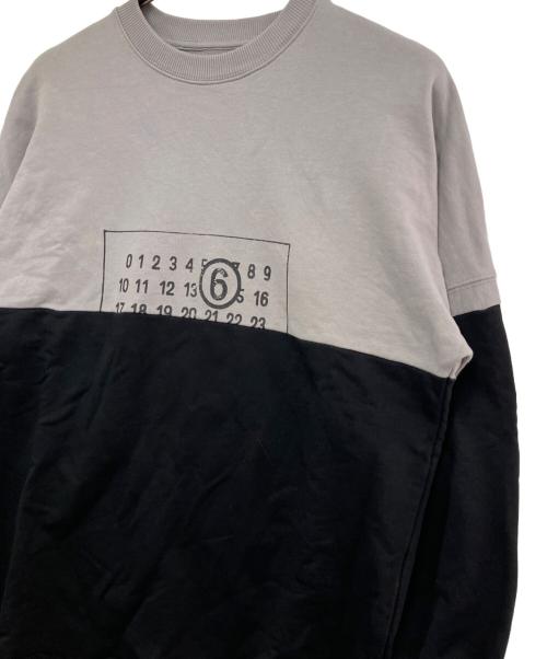 MM6 Maison Margiela（エムエムシックスメゾンマルジェラ）MM6 Maison Margiela (エムエムシックスメゾンマルジェラ) スウェット グレー×ブラック サイズ:16の古着・服飾アイテム