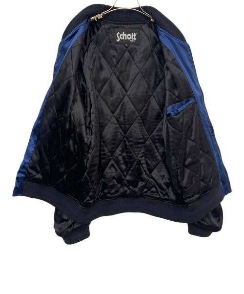 Schott（ショット）Schott (ショット) スカジャン ブルー×ブラック サイズ:Ｌの古着・服飾アイテム