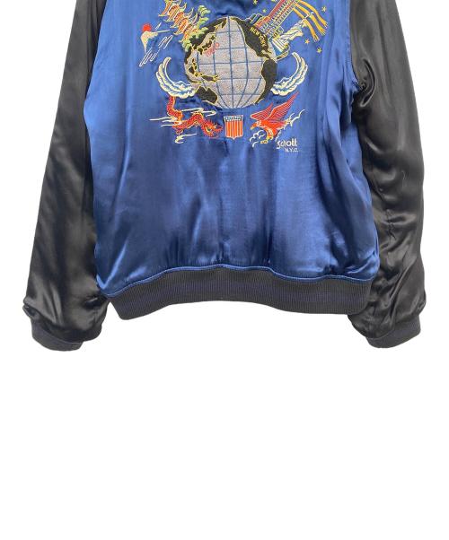 Schott（ショット）Schott (ショット) スカジャン ブルー×ブラック サイズ:Ｌの古着・服飾アイテム