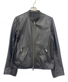 STUDIOUS（ステュディオス）の古着「シングルライダースジャケット」｜ブラック