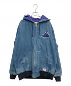 X-LARGEエクストララージ）の古着「中綿ジャケット」｜ブルー