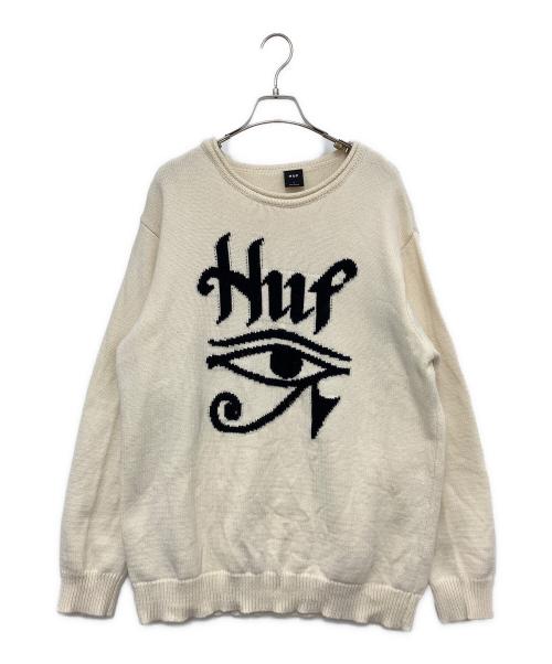 HUF（ハフ）HUF (ハフ) 厚手ニット ベージュ サイズ:Ｌの古着・服飾アイテム