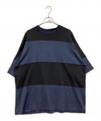 jeans factory×Name.ジーンズファクトリー×ネーム）の古着「半袖カットソー」｜ネイビー