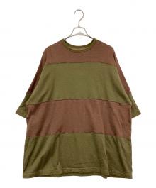 jeans factory×Name.（ジーンズファクトリー×ネーム）の古着「半袖カットソー」｜ブラウン