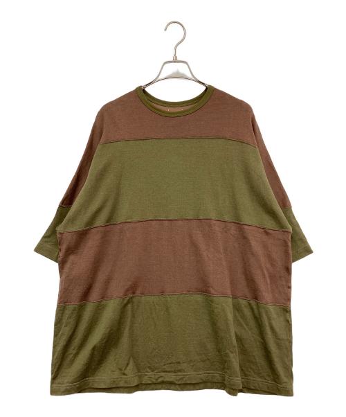 jeans factory（ジーンズファクトリー）jeans factory (ジーンズファクトリー) Name. (ネーム) 半袖カットソー ブラウン 未使用品の古着・服飾アイテム