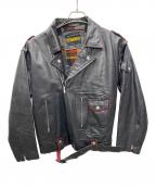 BOMBERボンバー）の古着「レザージャケット」｜ブラック