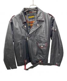 BOMBER（ボンバー）の古着「レザージャケット」｜ブラック