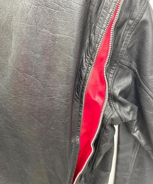 BOMBER（ボンバー）BOMBER (ボンバー) レザージャケット ブラック サイズ:Ｌの古着・服飾アイテム