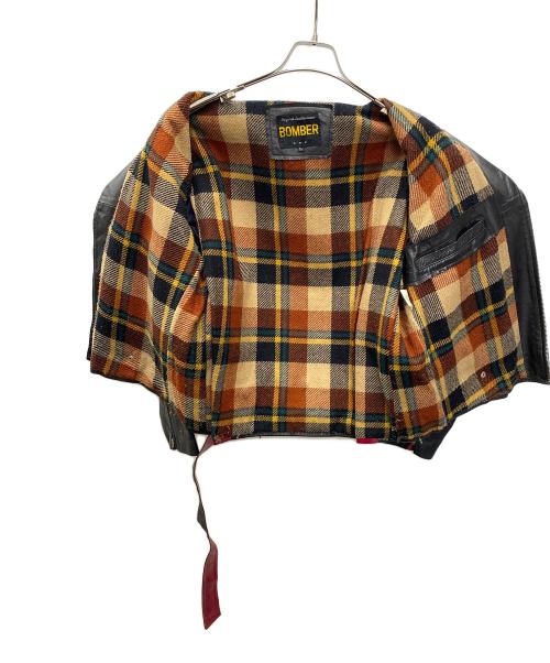BOMBER（ボンバー）BOMBER (ボンバー) レザージャケット ブラック サイズ:Ｌの古着・服飾アイテム