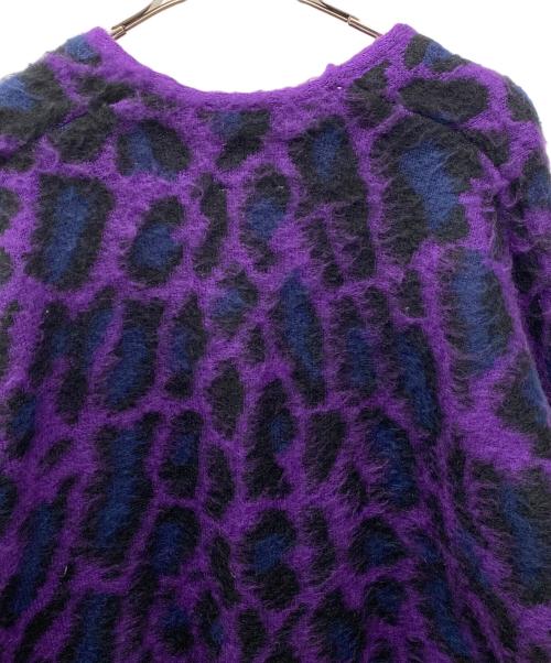 TOWN CRAFT（タウンクラフト）TOWN CRAFT (タウンクラフト) ニットカーディガン パープル×ブラック サイズ:Ｍの古着・服飾アイテム