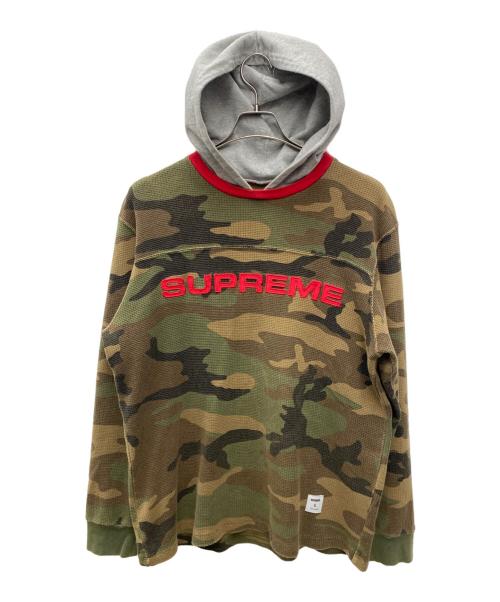 SUPREME（シュプリーム）Supreme (シュプリーム) サーマルパーカー グレー×オリーブ サイズ:Lの古着・服飾アイテム