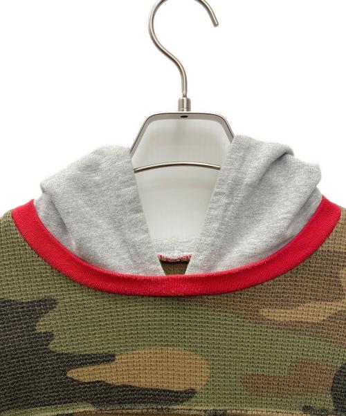 SUPREME（シュプリーム）Supreme (シュプリーム) サーマルパーカー グレー×オリーブ サイズ:Lの古着・服飾アイテム