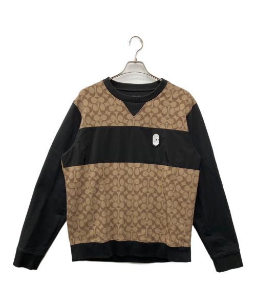 COACH（コーチ）COACH (コーチ) スウェット ブラウン×ブラック サイズ:Lの古着・服飾アイテム