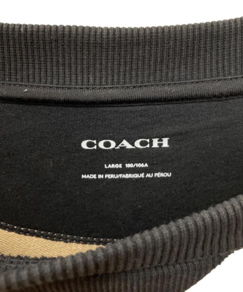 COACH（コーチ）COACH (コーチ) スウェット ブラウン×ブラック サイズ:Lの古着・服飾アイテム