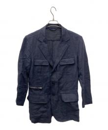 Belvest（ﾍﾞﾙｳﾞｪｽﾄ）の古着「リネンジャケット」｜ネイビー