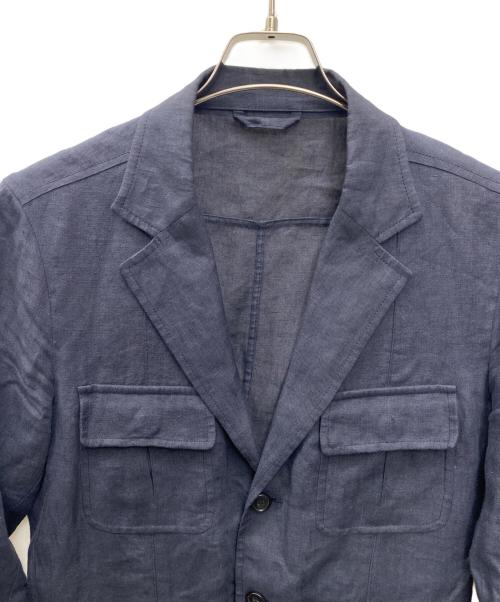 Belvest（ﾍﾞﾙｳﾞｪｽﾄ）Belvest (ベルヴェスト) リネンジャケット ネイビー サイズ:SIZE 46の古着・服飾アイテム