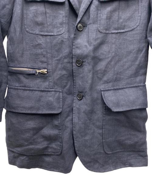 Belvest（ﾍﾞﾙｳﾞｪｽﾄ）Belvest (ベルヴェスト) リネンジャケット ネイビー サイズ:SIZE 46の古着・服飾アイテム