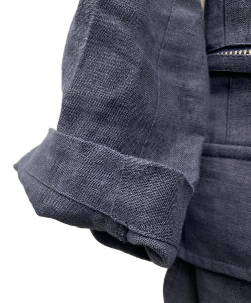 Belvest（ﾍﾞﾙｳﾞｪｽﾄ）Belvest (ベルヴェスト) リネンジャケット ネイビー サイズ:SIZE 46の古着・服飾アイテム