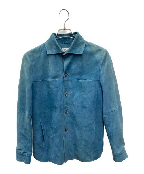 EMMETI（エンメティ）EMMETI (エンメティ) スウェードジャケット スカイブルー サイズ:SIZE 44の古着・服飾アイテム