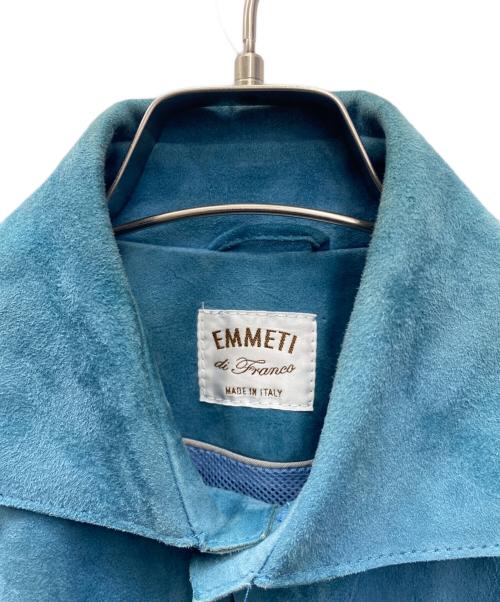 EMMETI（エンメティ）EMMETI (エンメティ) スウェードジャケット スカイブルー サイズ:SIZE 44の古着・服飾アイテム