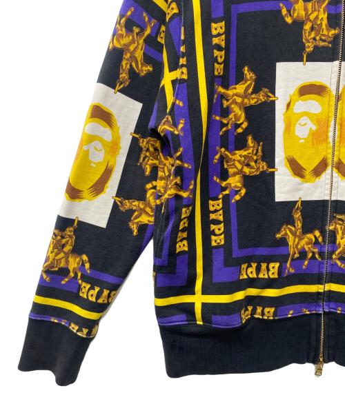 A BATHING APE（ア ベイシング エイプ）A BATHING APE (ア ベイシング エイプ) ジップパーカー ブラック サイズ:Sの古着・服飾アイテム