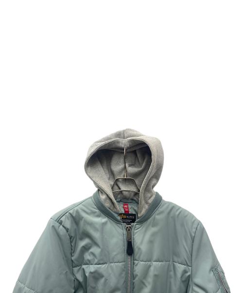 ALPHA（アルファ）ALPHA (アルファ) ミリタリージャケット スカイブルー×グレー サイズ:Lの古着・服飾アイテム