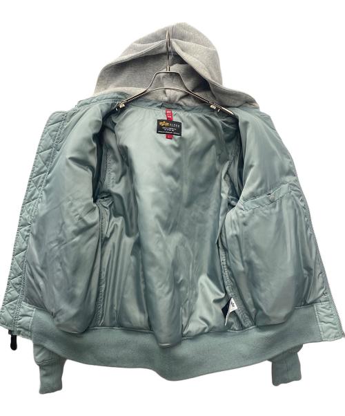 ALPHA（アルファ）ALPHA (アルファ) ミリタリージャケット スカイブルー×グレー サイズ:Lの古着・服飾アイテム