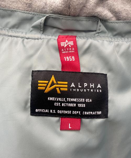 ALPHA（アルファ）ALPHA (アルファ) ミリタリージャケット スカイブルー×グレー サイズ:Lの古着・服飾アイテム