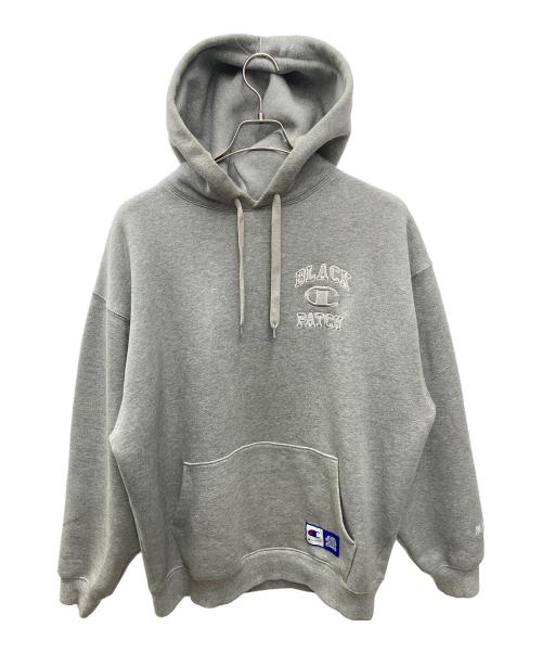 Champion（チャンピオン）Champion (チャンピオン) THE BLACK EYE PATCH (ブラックアイパッチ) プルオーバーパーカー グレー サイズ:XLの古着・服飾アイテム