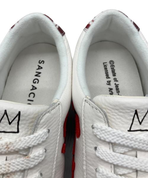 Sangacio（サンガッチョ）SANGACIO (サンガッチョ) ローカットスニーカー ホワイト×レッド サイズ:28の古着・服飾アイテム