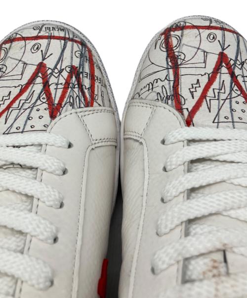 Sangacio（サンガッチョ）SANGACIO (サンガッチョ) ローカットスニーカー ホワイト×レッド サイズ:28の古着・服飾アイテム