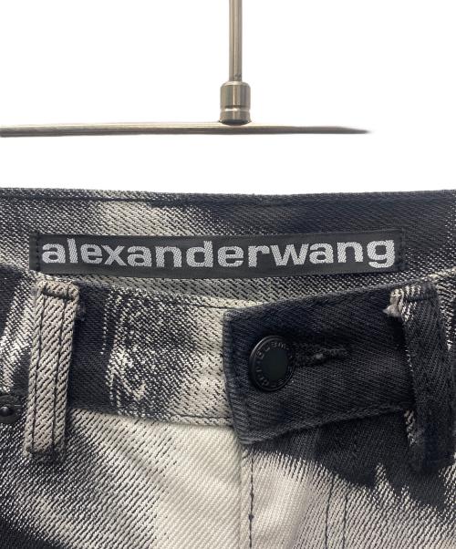 ALEXANDER WANG（アレキサンダー・ワン）ALEXANDER WANG (アレキサンダー・ワン) デニムパンツ ブラック×ホワイト サイズ:Ｍの古着・服飾アイテム