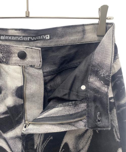 ALEXANDER WANG（アレキサンダー・ワン）ALEXANDER WANG (アレキサンダー・ワン) デニムパンツ ブラック×ホワイト サイズ:Ｍの古着・服飾アイテム