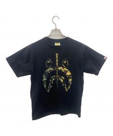 A BATHING APE（アベイシングエイプ）の古着「半袖Tシャツ」｜ブラック×ゴールド