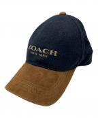 COACHコーチ）の古着「キャップ」｜ネイビー×ブラウン